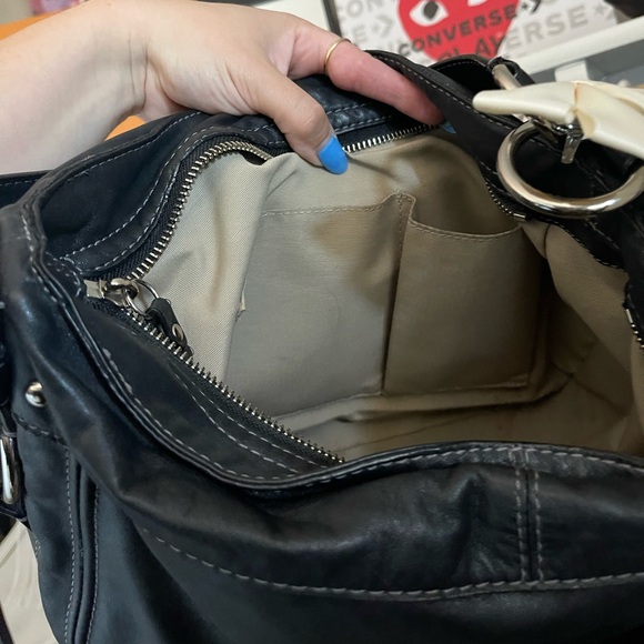 Y2K Coach Black Leather Zoe Shoulder Bag - Picture 13 of 15